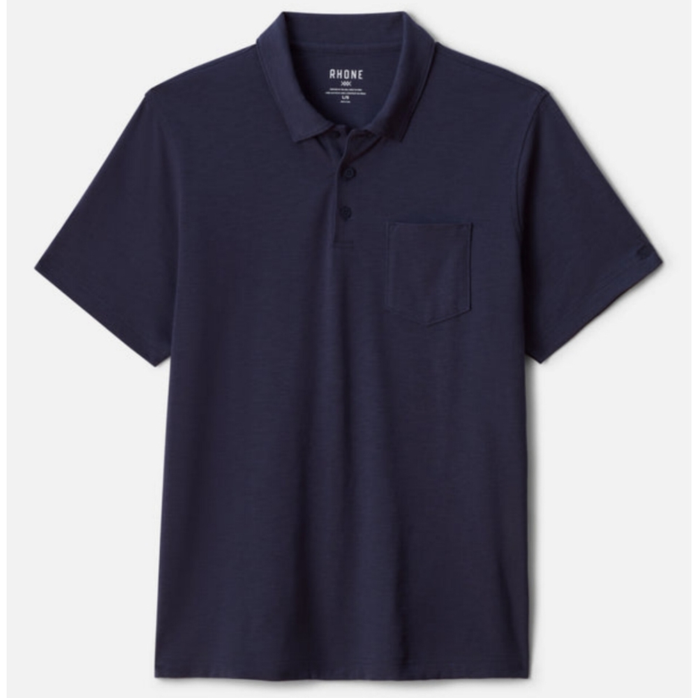 New Rhone cloud 9 polo shirt navy short sleeve short sleeve performance preppy